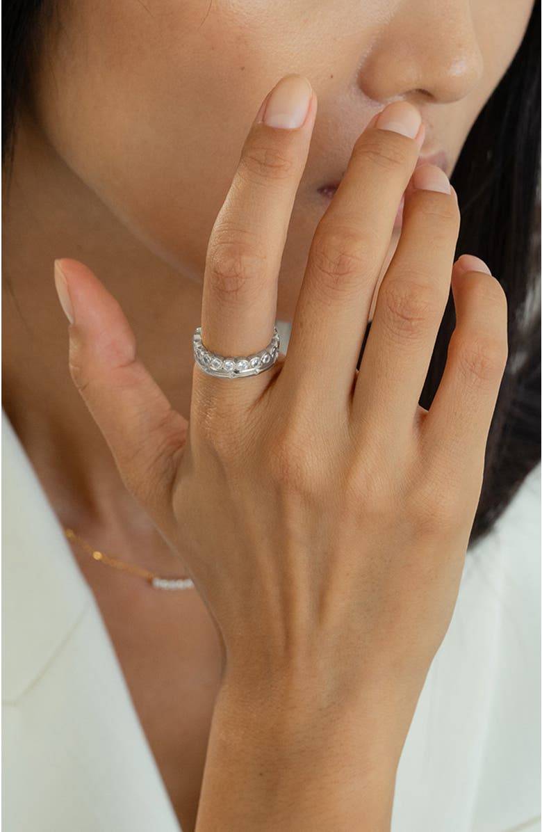 Bearfruit Jewelry Sterling Silver 18k Gold Plated Margot Ring Holiday Gift Idea, Alternate, color, Silver