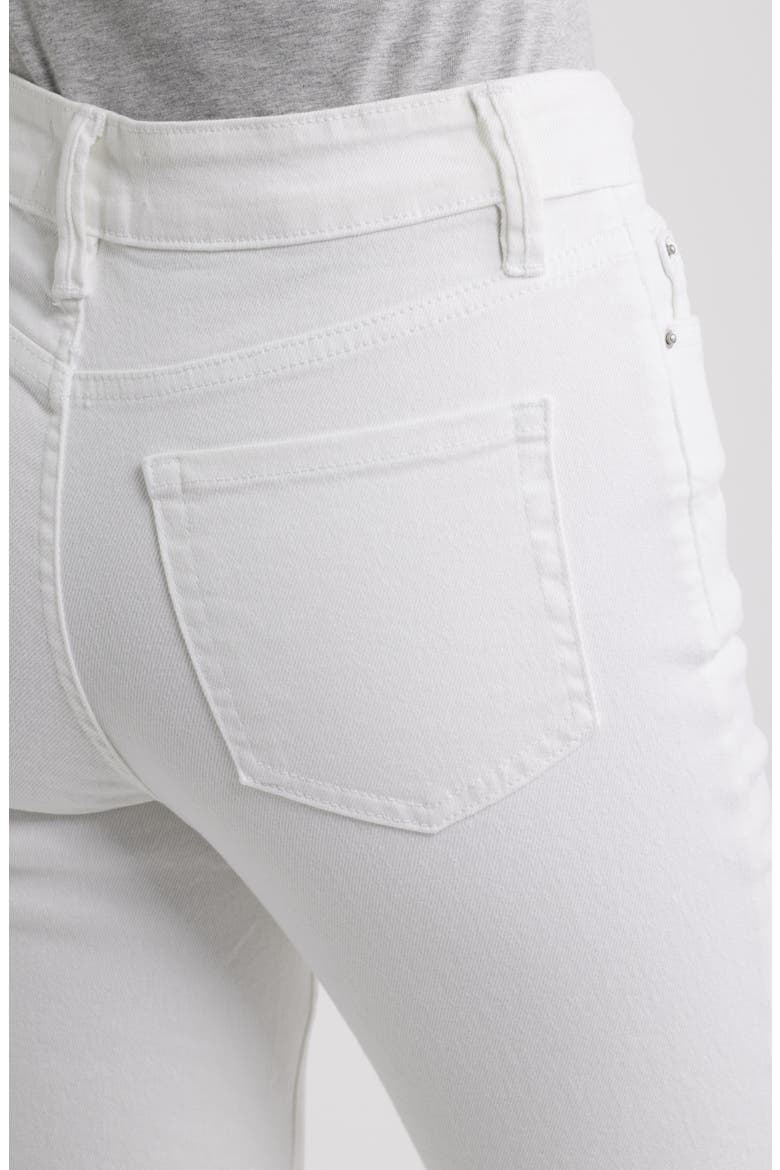 Side Slit High Waist Capri Jeans, Alternate, color, WHITE