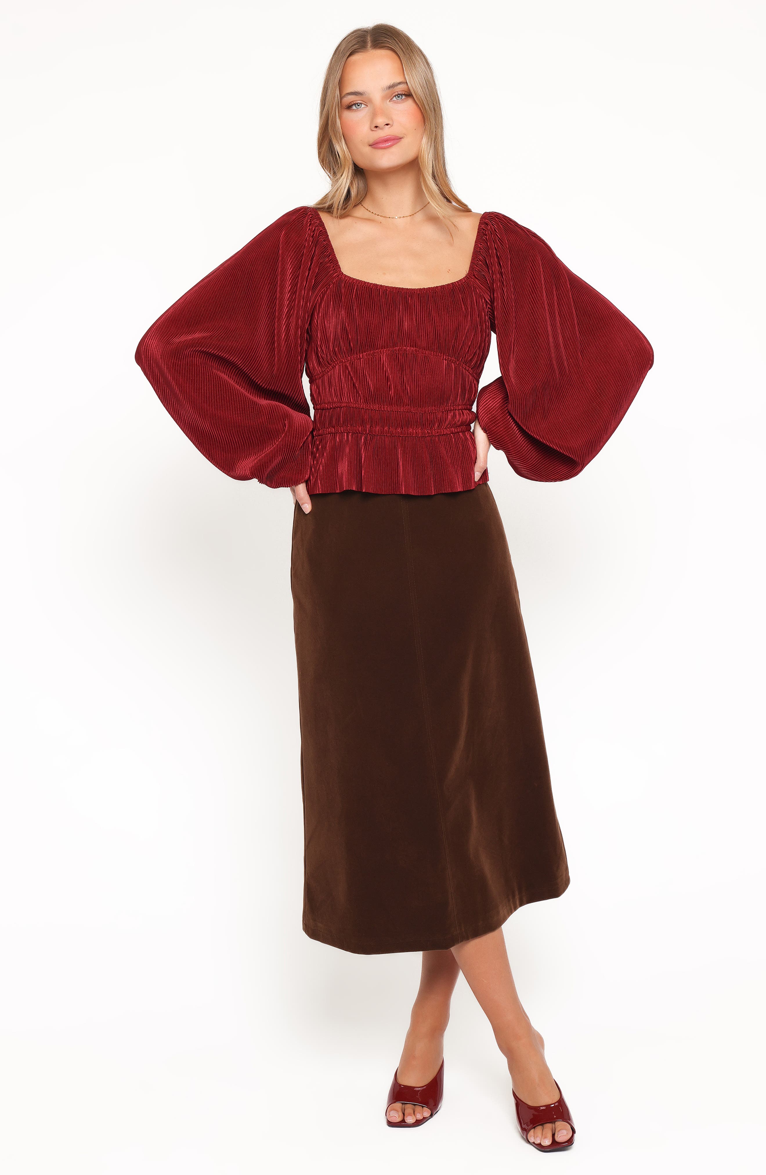 Ceppia Plisse Long Sleeve Top - image 4
