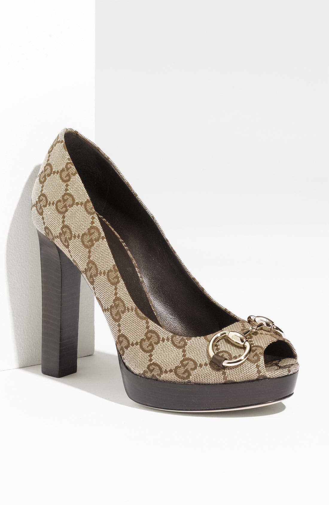 Gucci 'Sunset' Peep Toe Platform Pump, Main, color, 