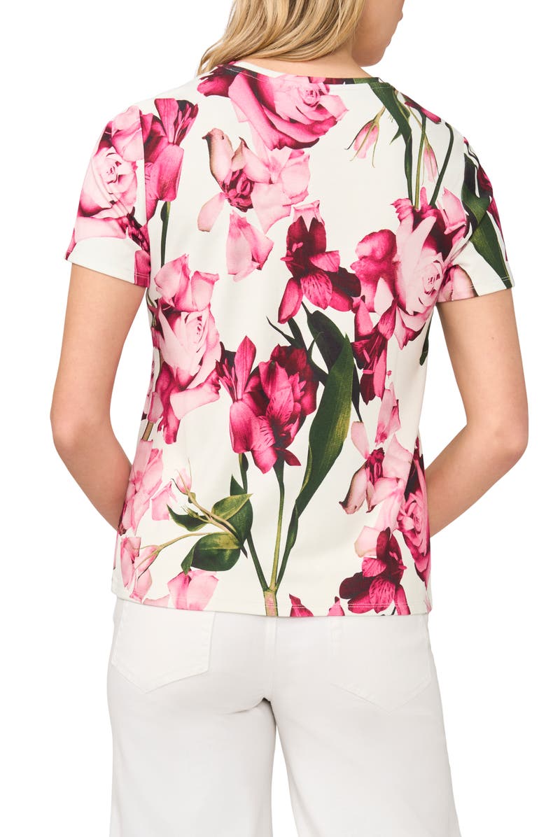 Ted Baker Willow Floral T-Shirt, Alternate, color, Ultra White