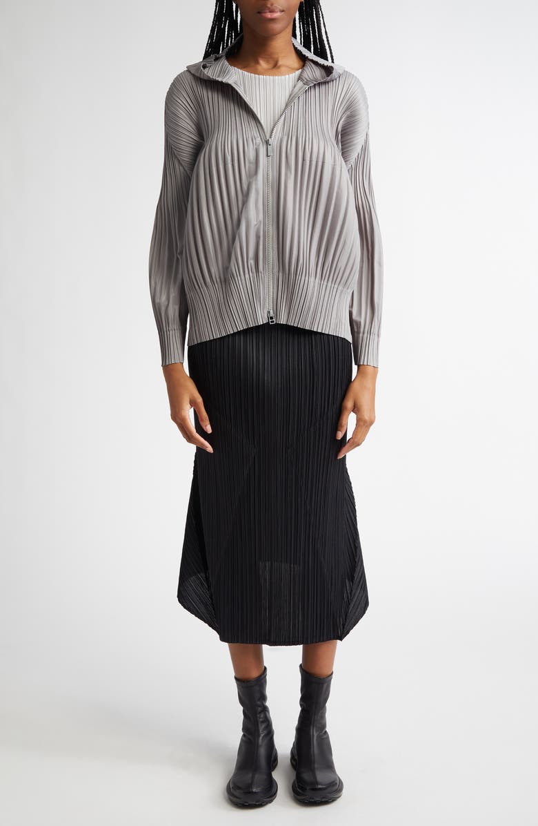 Pleats Please Issey Miyake Thicker Bottoms 2 Pleated Midi Skirt, Alternate, color, 