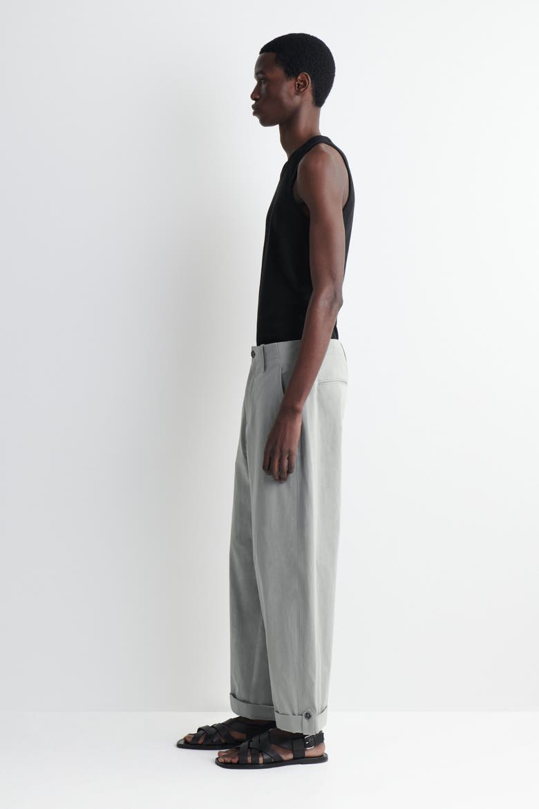 Relaxed-fit Straight-leg Cuffed Pants, Alternate, color, GRAY
