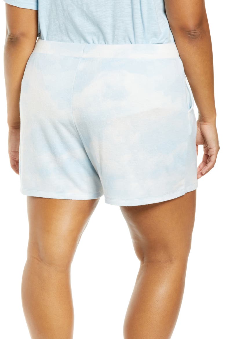 Print Jersey Pajama Shorts, Alternate, color, BLUE DREAM IN THE CLOUD