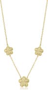 The Lovery Fine Jewelry Fluted Flower Trio Necklace