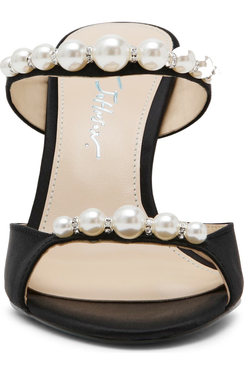 Betsey Johnson Lacy Sandal, Alternate, color, Black