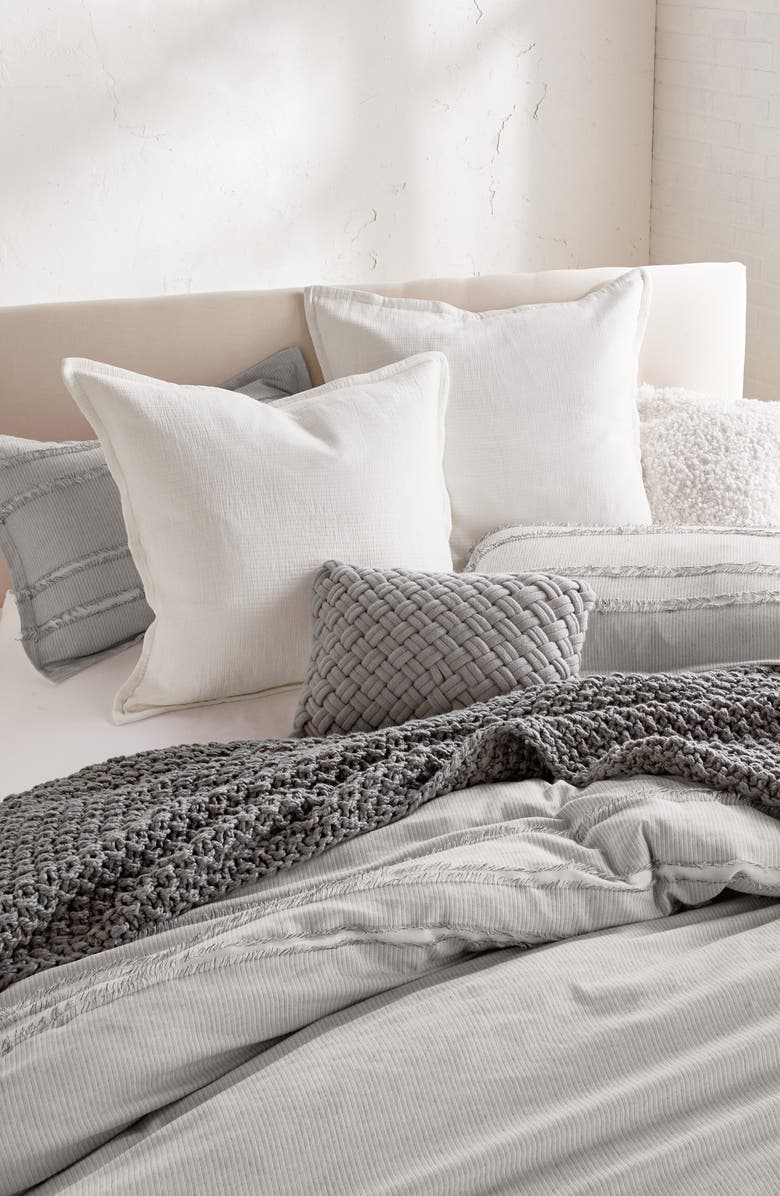 DKNY Fringe Stripe Duvet Cover & Sham Set, Alternate, color,