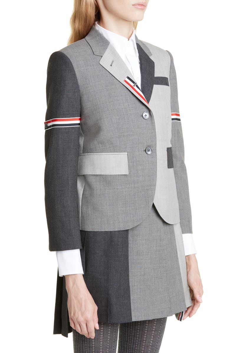 Thom Browne Women's Armband Sport Coat, Alternate, color, Dark Grey