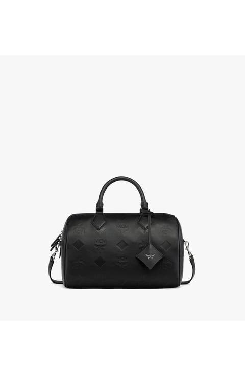 Ella Boston Bag in Maxi Monogram Leather