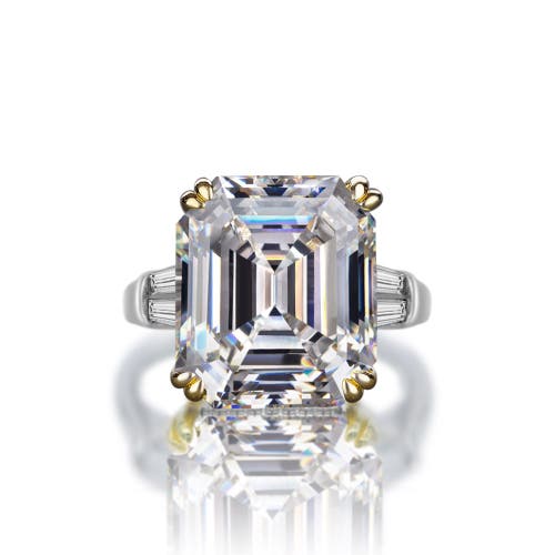 Anna Zuckerman Cali 10 Carat Diamond Crystalline Ring In White Diamond Crystalline