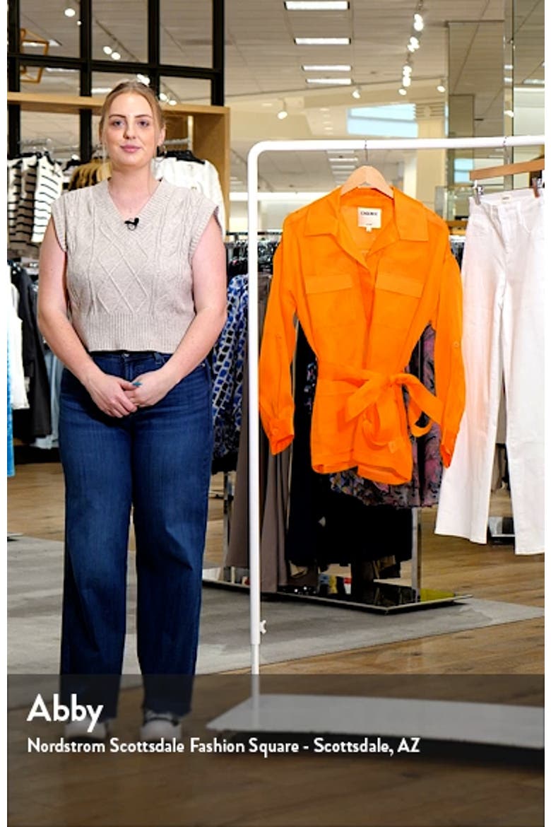 Colson Tie Belt Silk Organza Safari Wrap Jacket video