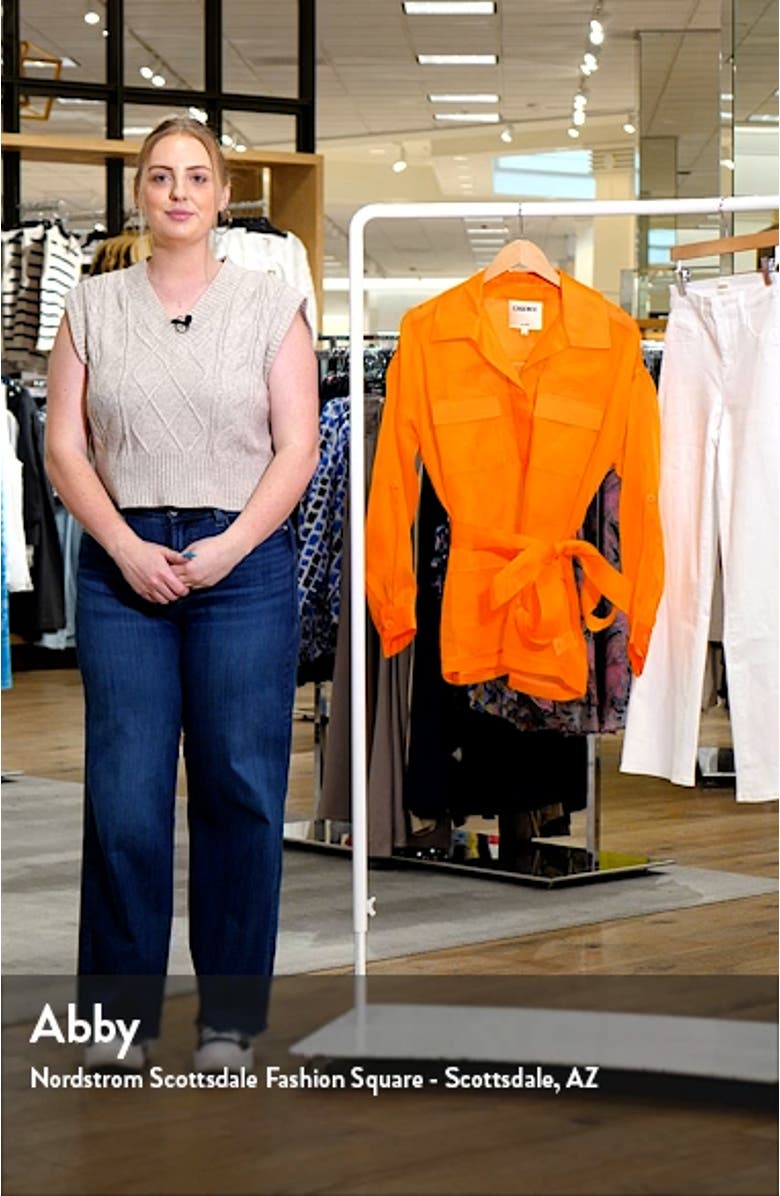 Colson Tie Belt Silk Organza Safari Wrap Jacket, sales video thumbnail