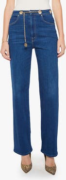 MOTHER The Off the Chain High Waist Tunnel Vision Sneak Straight Leg Jeans