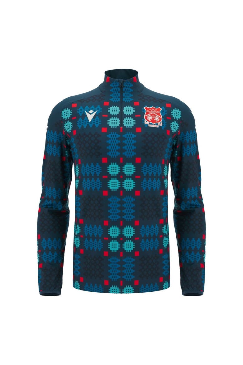 Men's  Blue Wrexham Warm-Up Quarter-Zip Pullover, Alternate, color, Blue