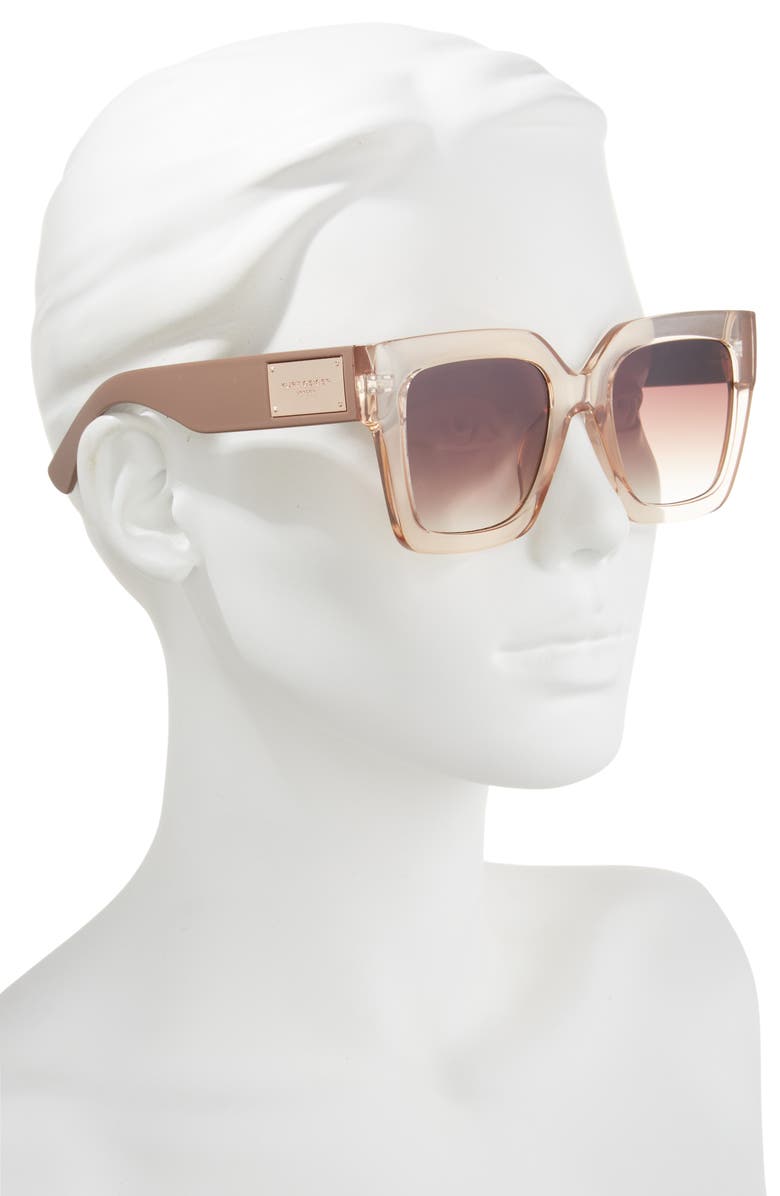 Kurt Geiger London Square Sunglasses, Alternate, color, Beige