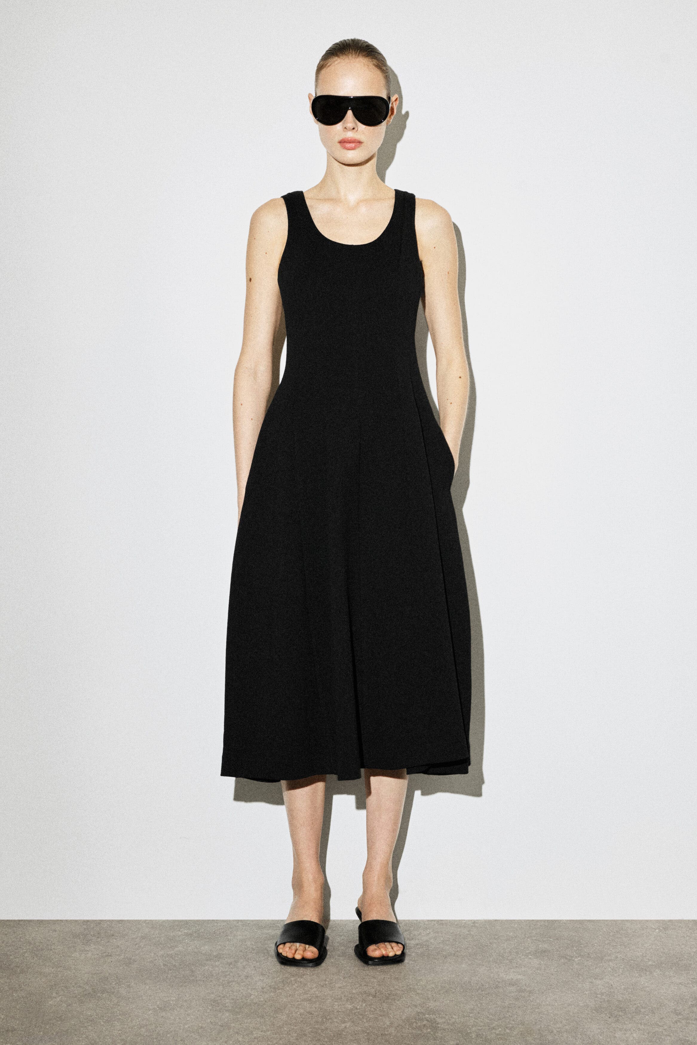 sculpted midi dress Sculpted Cotton Midi Dress (Women)