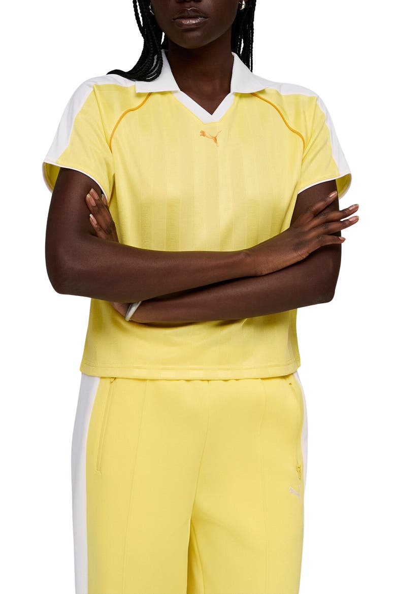 T7 Relaxed Soccer Polo, Main, color, LEMON MERINGUE