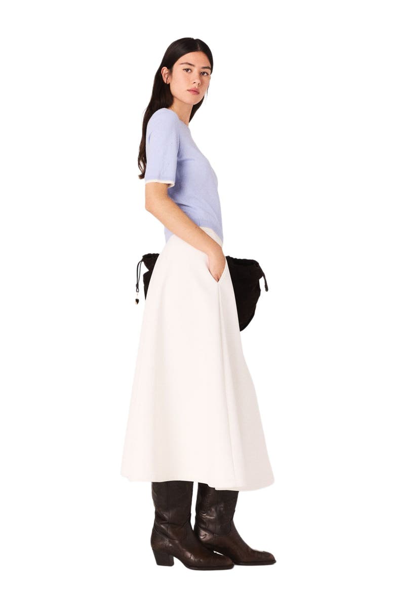 maje 100% wool short-sleeve sweater, Alternate, color, Blue