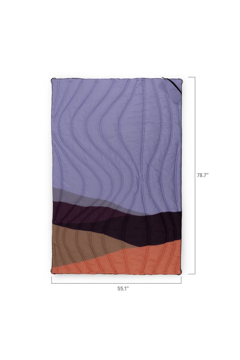 Aura Outdoor Puffer Blanket, Alternate, color, Sunset Desert
