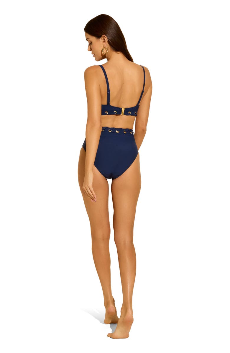 STYLEST DreamSculpt High Rise Grommet Bikini Bottom, Alternate, color, Navy