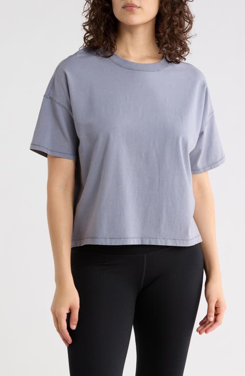 Stone Wash Boxy Crop T-Shirt