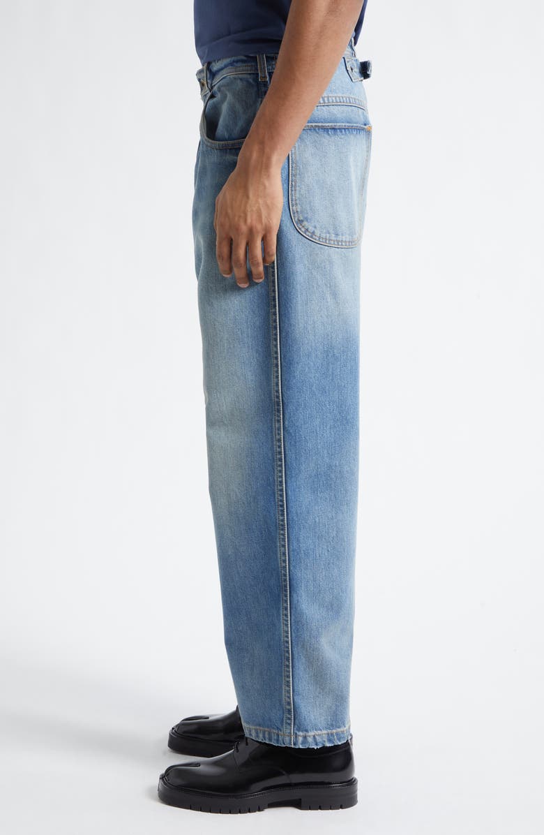 Maison Margiela Fray Hem Straight Leg Crop Jeans, Alternate, color, Washed Blue