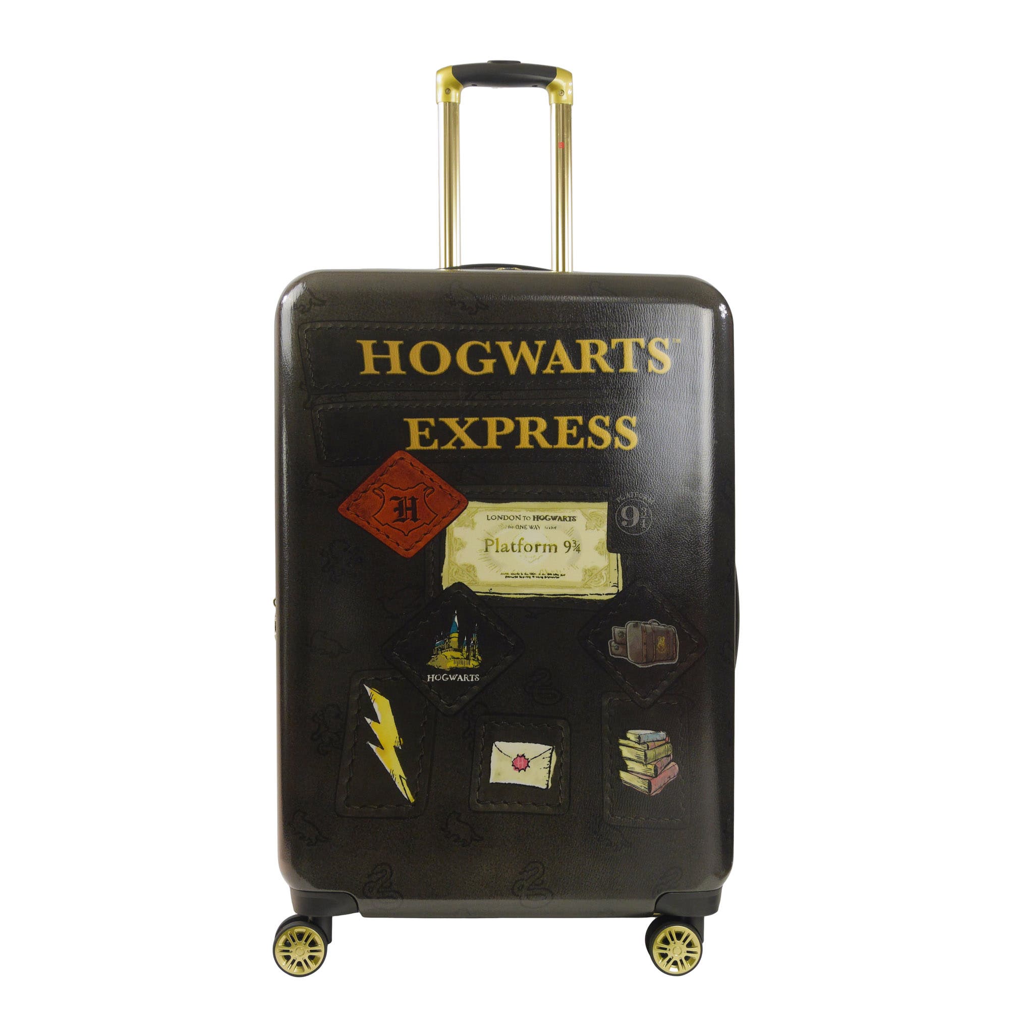 Ful WB Harry Potter Hogwart Express Hardside Printed Abs 29 Inch Luggage, Alternate, color, Black
