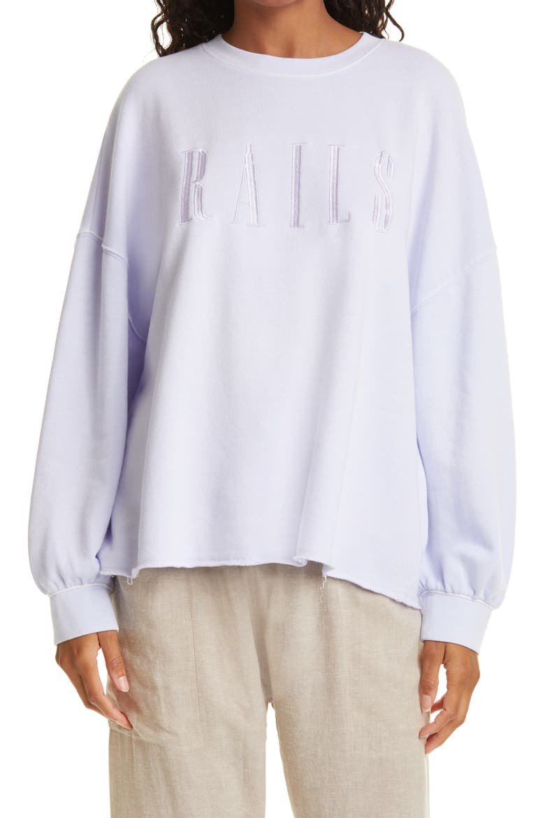 Signature Sweatshirt, Main, color, LAVENDER LOGO EMBROIDERY