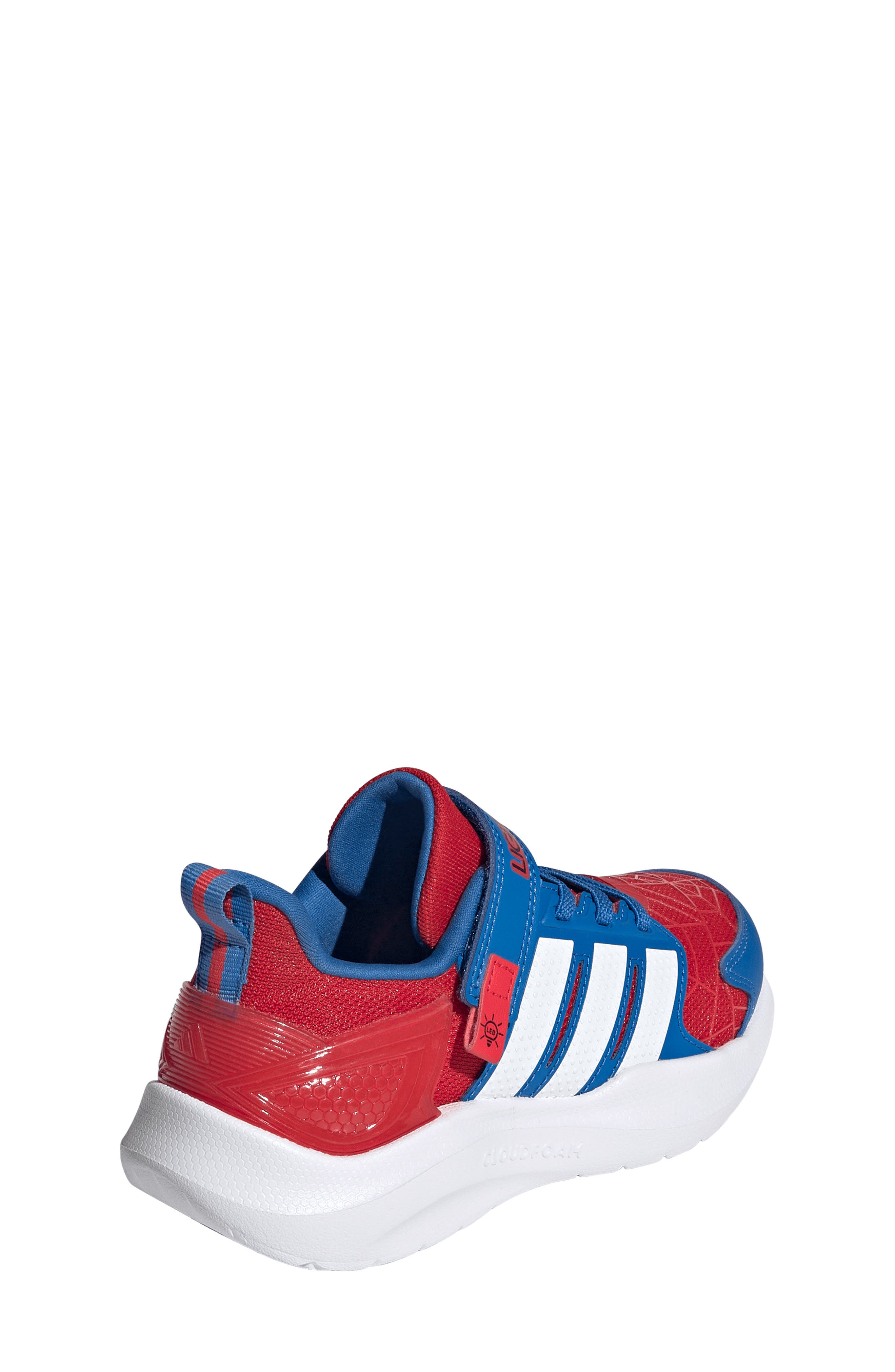 adidas x Marvel<sup>®</sup> Kids' Lightorama Spider-Man Light-Up Sneaker, Alternate, color, Scarlet/ White/ Bright Royal