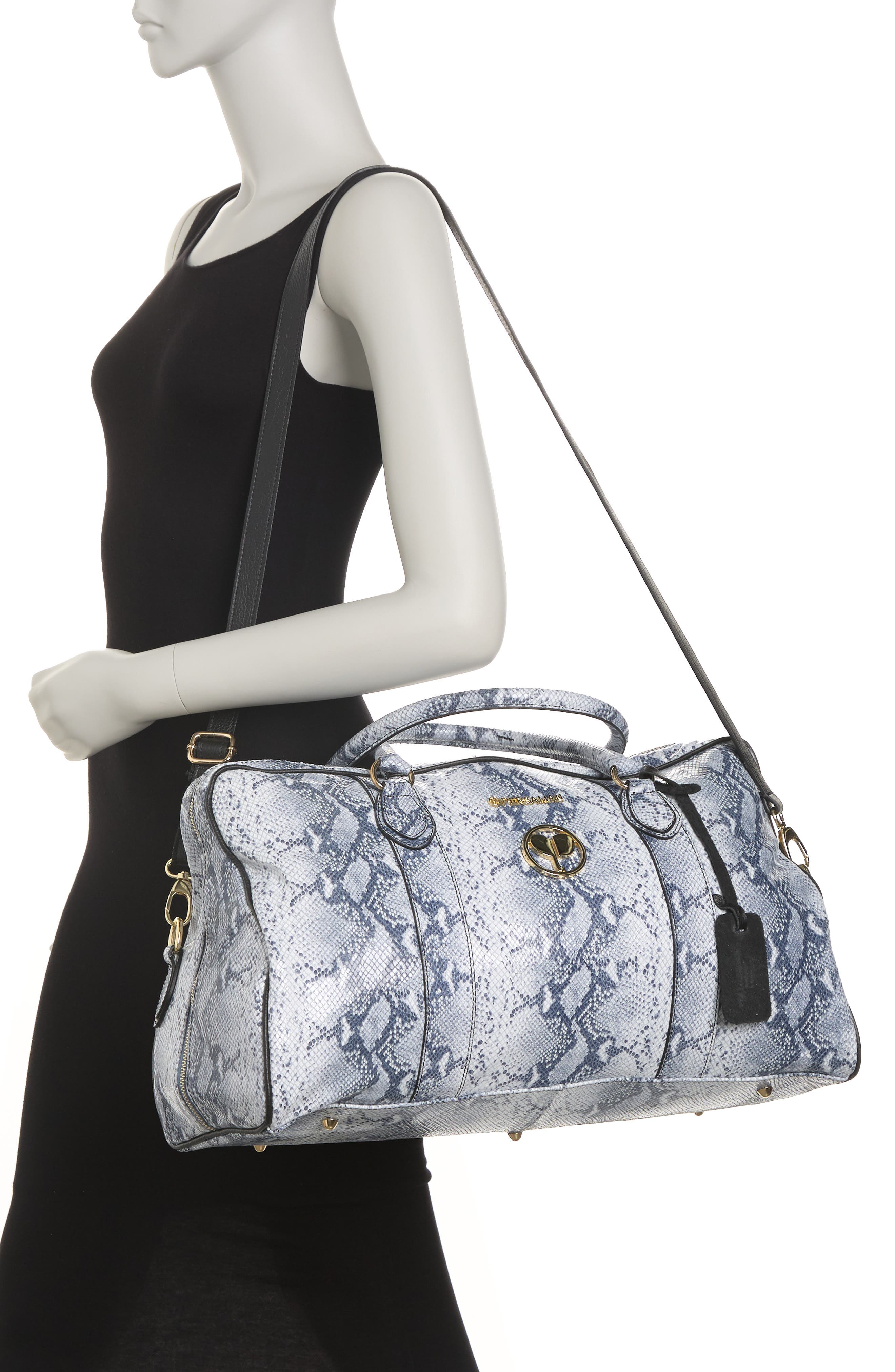 Persaman New York Angelina Python Snake Skin Print Duffel Bag, Alternate, color, 