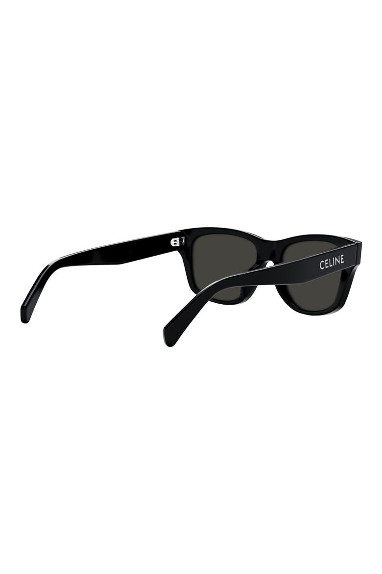 55mm Rectangular Sunglasses, Alternate, color, BLACK