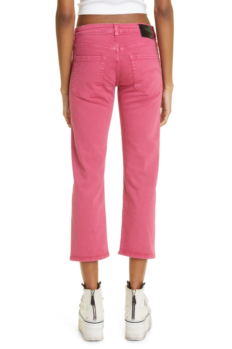 Straight Leg Boy Jeans, Alternate, color, VIVID PINK STRETCH