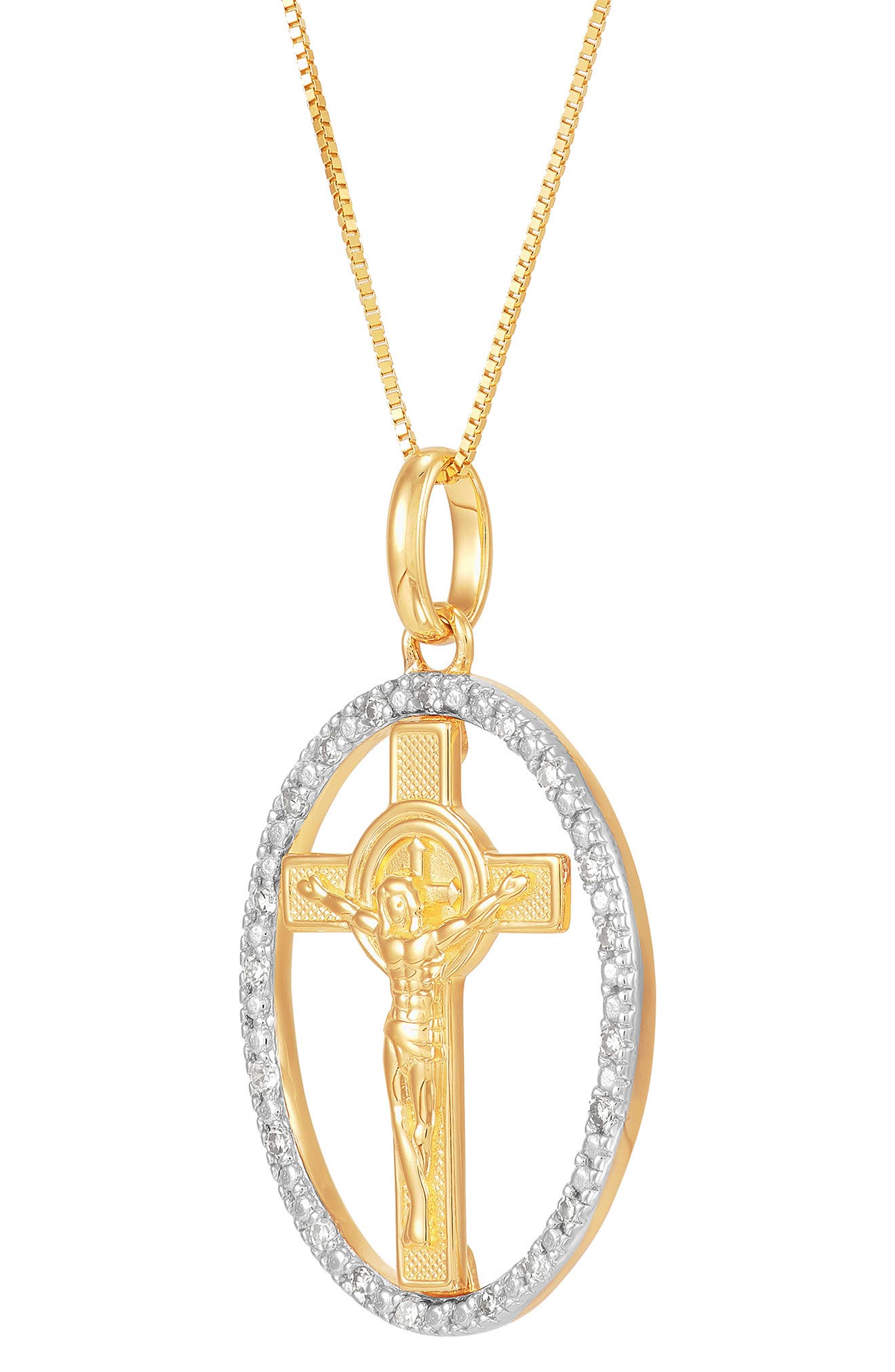 Frankie & Zoe Lab-Grown Diamond Cross Pendant Necklace | Nordstromrack