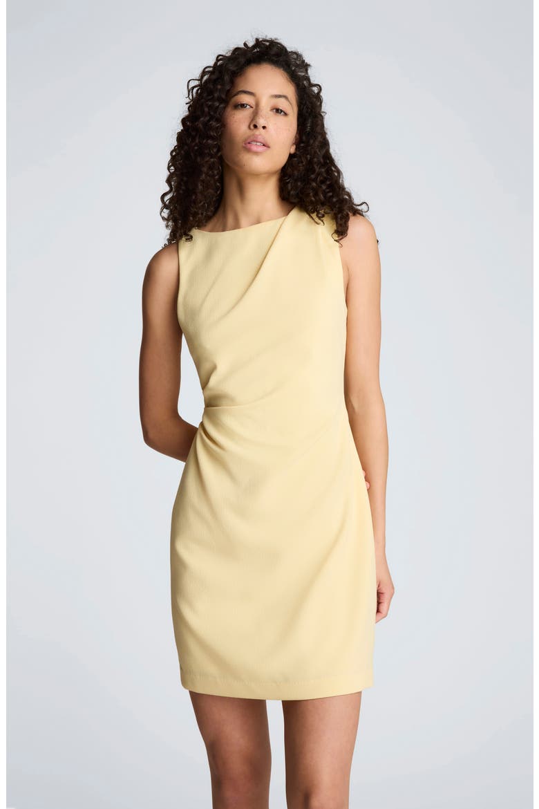 Ruched Sleeveless Minidress, Alternate, color, PASTEL YELLOW