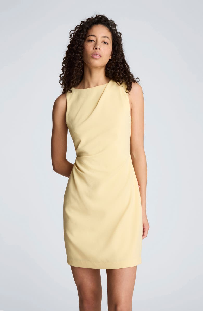 Kenneth Cole Ruched Sleeveless Minidress, Alternate, color, Pastel Yellow