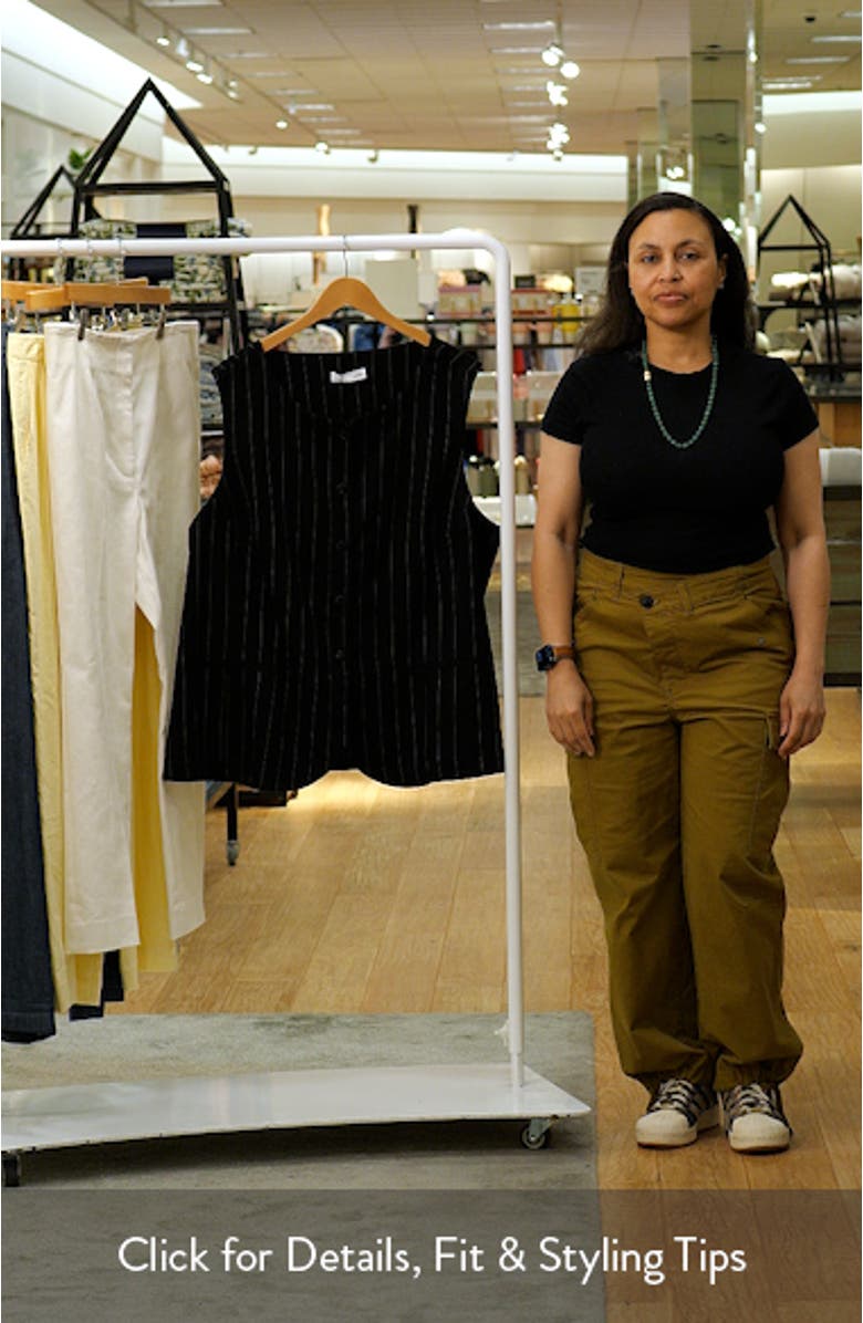 Kelly Pinstripe Longline Vest, sales video thumbnail