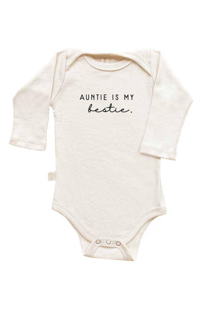 Tenth & Pine Auntie Is My Bestie Long Sleeve Bodysuit, Main, color,