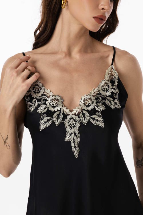 Silksilky Pure Silk Lace Flower Trim Bride Camisole Pj Set 2pcs