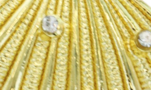 Panacea Linear Crystal Shell Drop Earrings In Gold