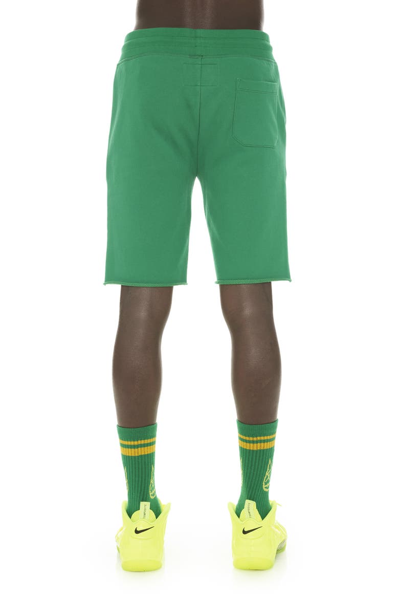 Graphic Cotton Sweat Shorts, Alternate, color, KELLY GREEN
