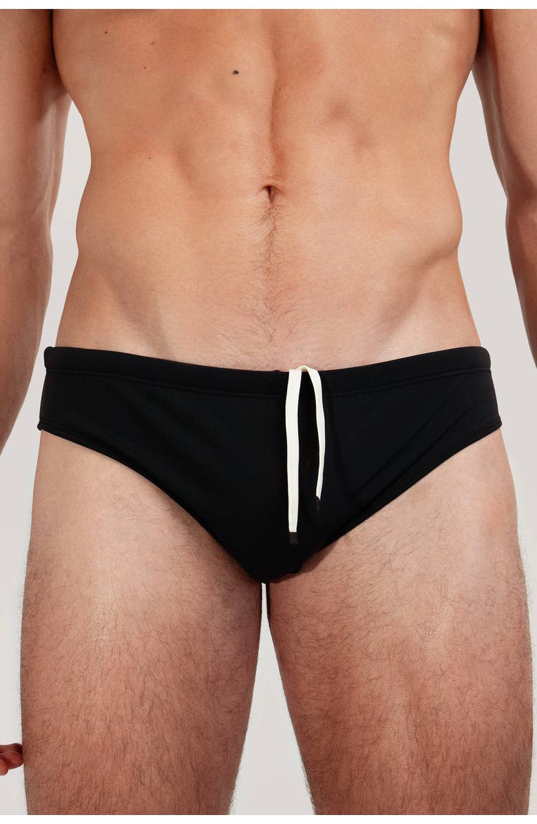 GoodPark Dune Modern Cut Classic Stretch Swim Brief, Main, color, Black