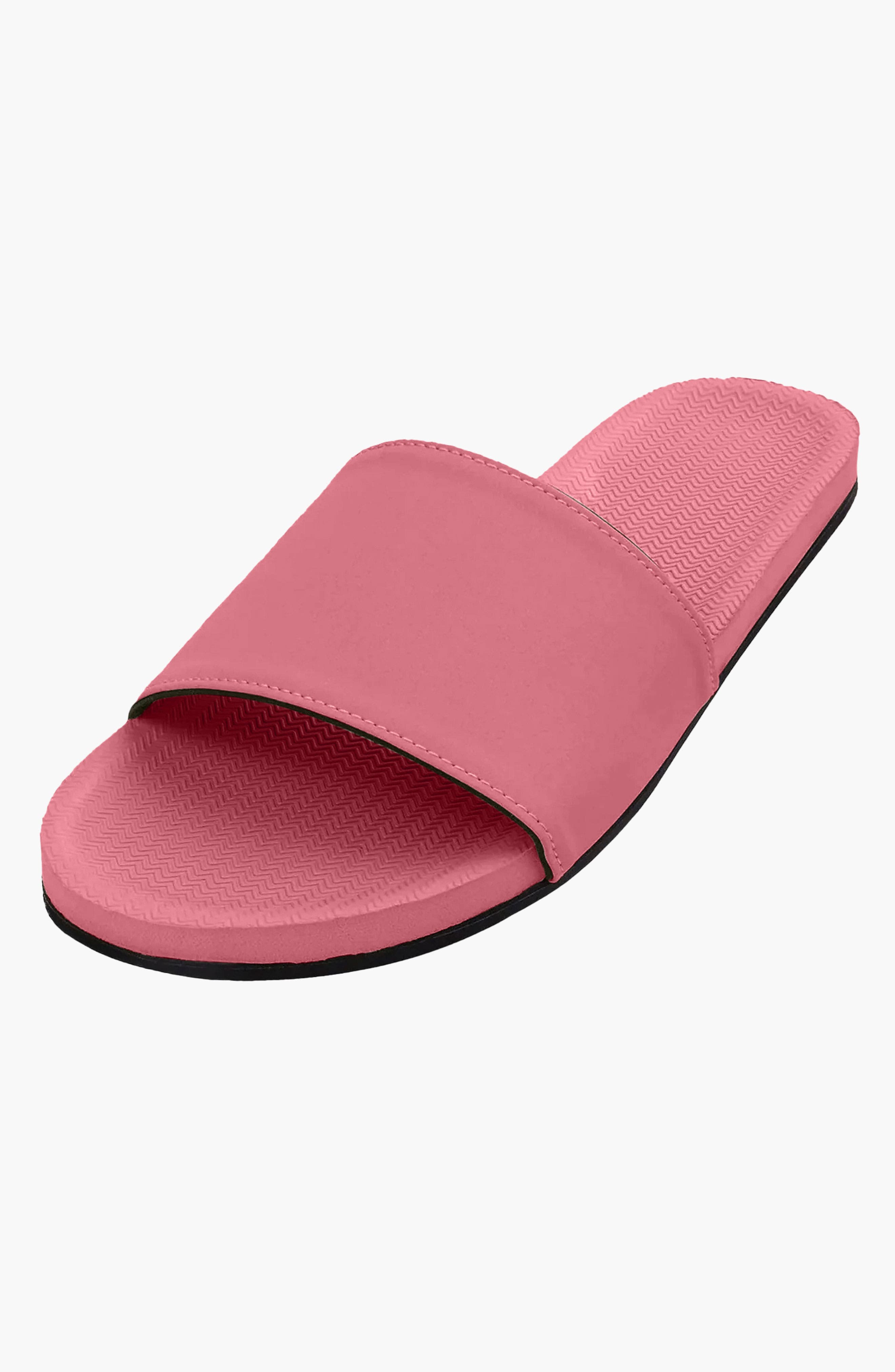 Indosole Responsibly-Made Tire Sole Slide Sandals in Guava 