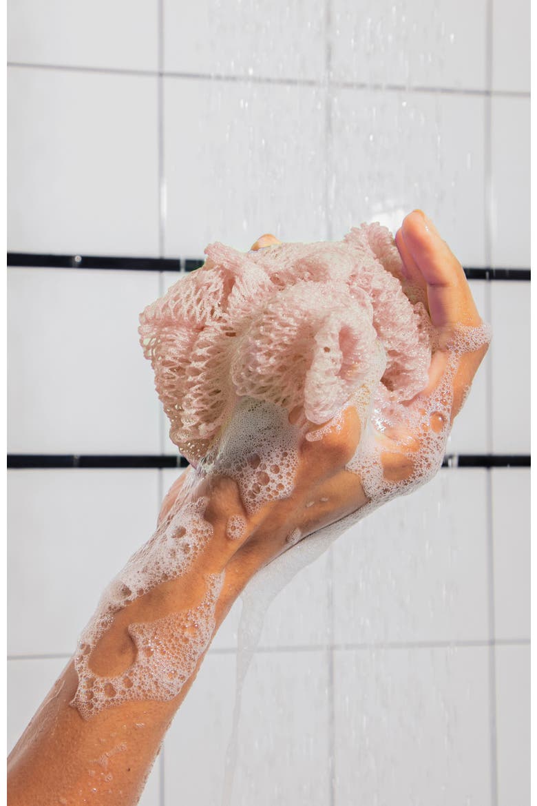 Peaches + Crème Mesh Body Exfoliator, Alternate, color, Peaches + Crème - Coral
