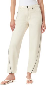 Kensie High Rise Piped Barrel Leg Pants