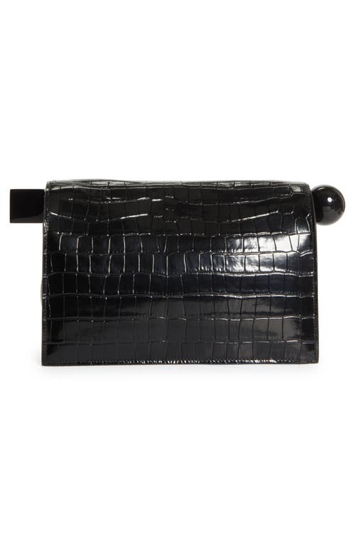Jacquemus Black La Pochette Rond Carr Clutch In Black 990
