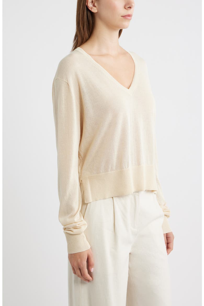 Granadella V-Neck Sweater, Alternate, color, ECRU