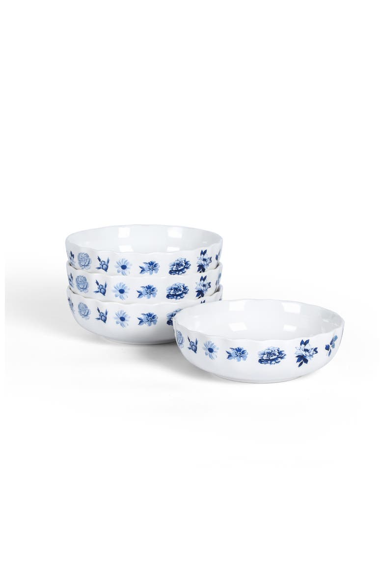 Fiore New Bone China Bowl Set of 4, Main, color, Blue