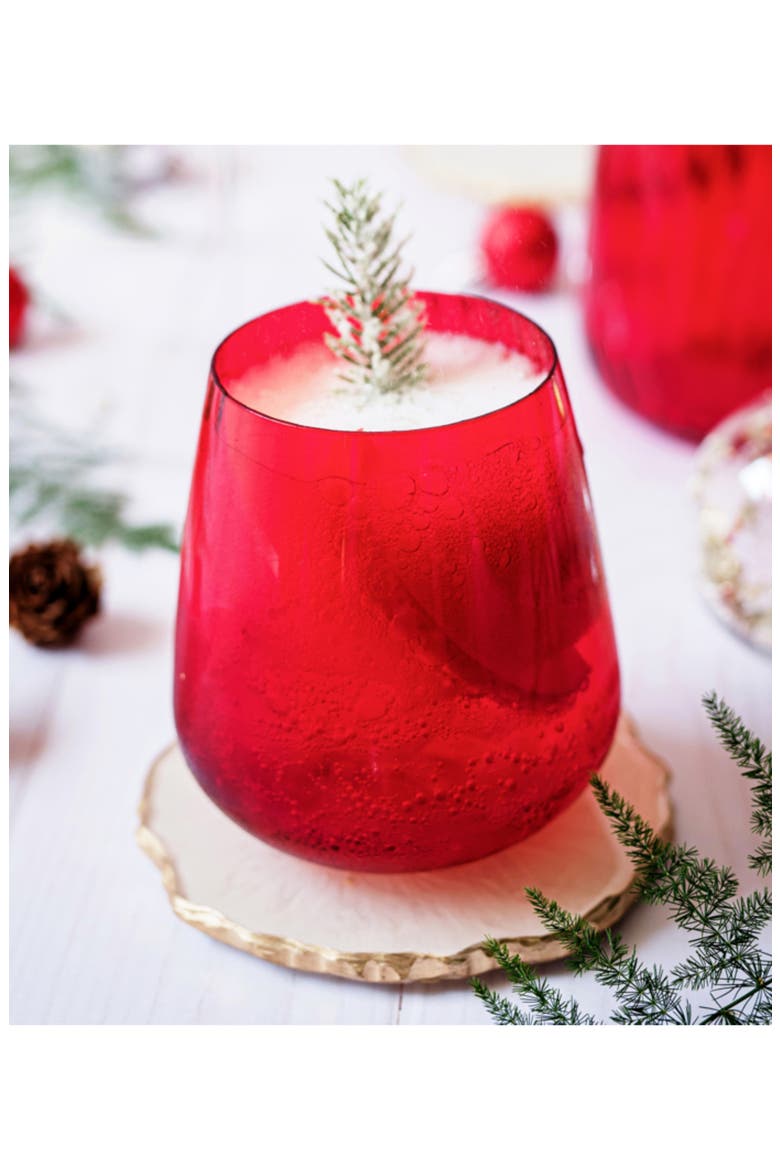 Francesca Double Old Fashioned Glass, Alternate, color, RED