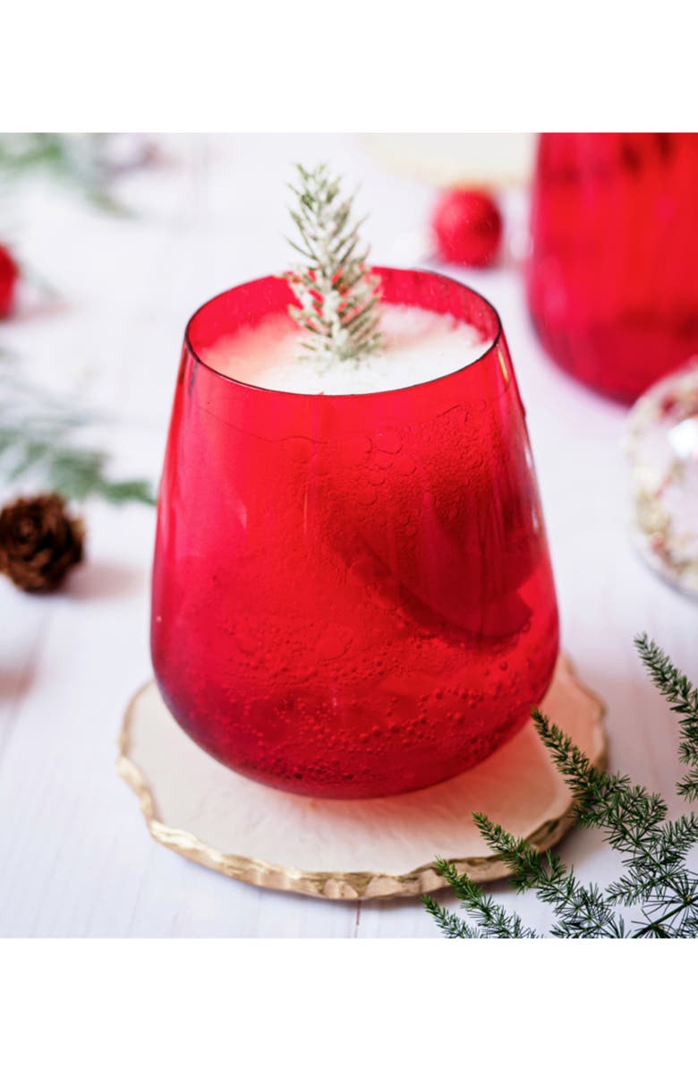 VIETRI Francesca Double Old Fashioned Glass, Alternate, color, Red