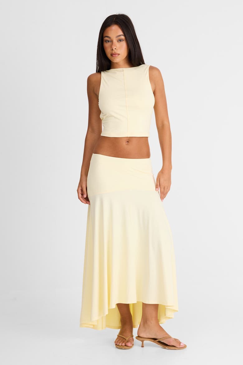 Talia Maxi Skirt, Alternate, color, Butter